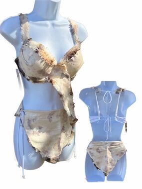 One Million Years BC - Beige Faux-Fur Trim Cosplay Set